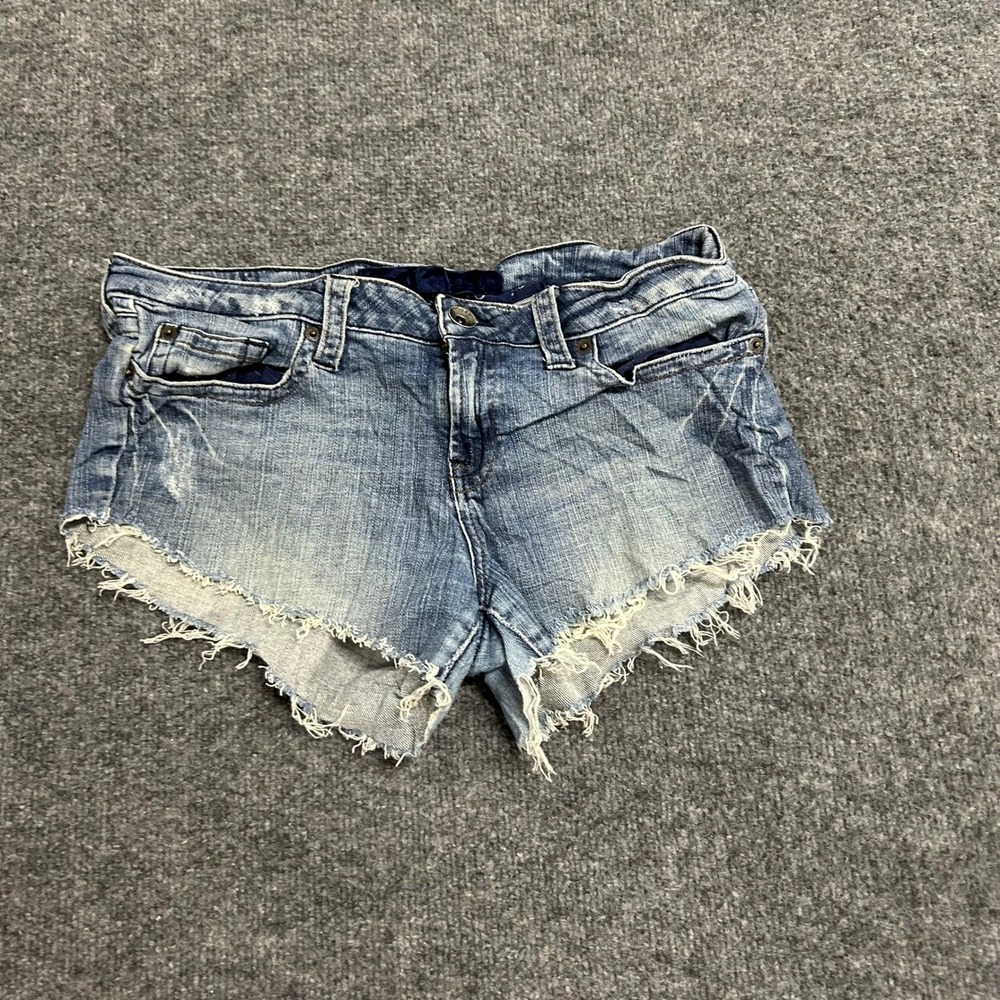 Silver Jeans Co. Shorts Womens Size 9L Blue Denim Low Rise Distressed Cutoff